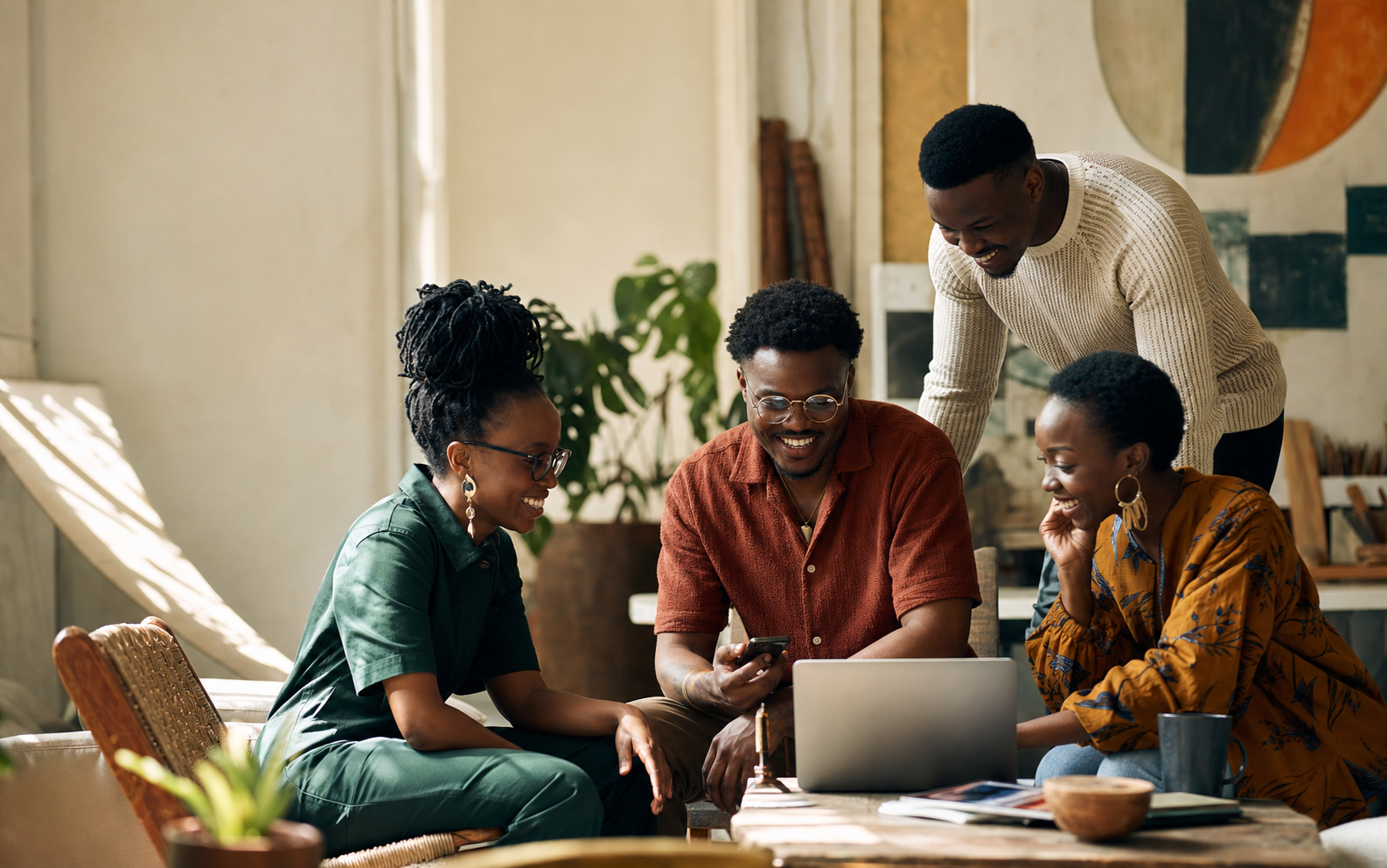A group of Ebbli members connecting